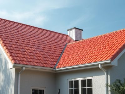 je veux une image de maison entière dont la charpente a été nouvellement faite en tuile